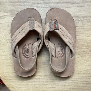 Like new. Worn twice infant rainbow sandals with strap